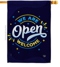 Neon Brights Welcome Open Flag