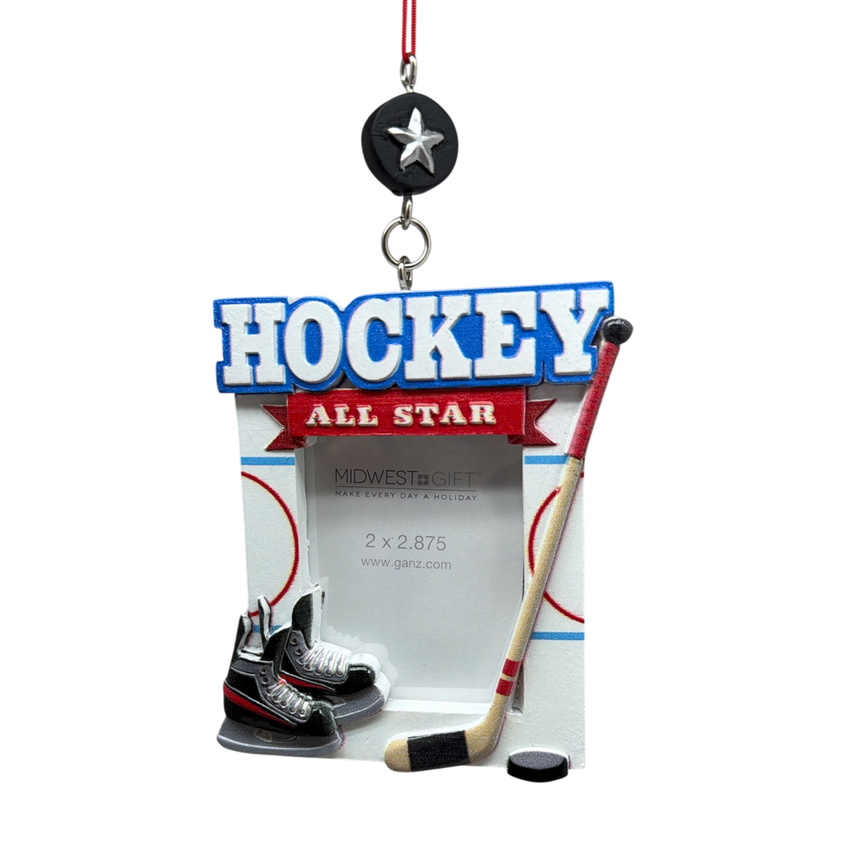 Hockey Photo Frame Ornament