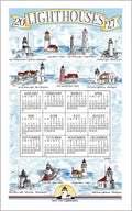 2027 Linen Calendar Towel - Lighthouses