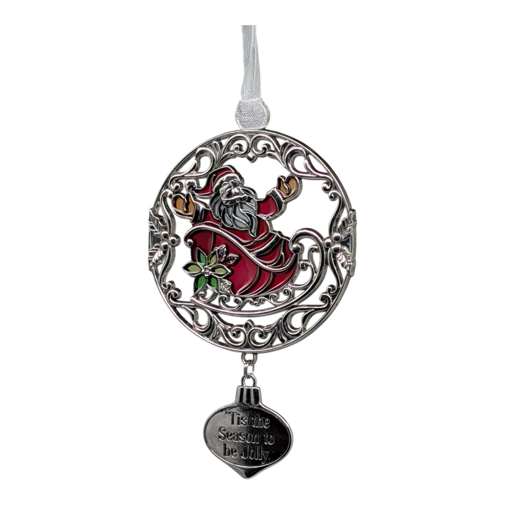'Tis the Season to be Jolly Santa - Colors of Christmas Ornament
