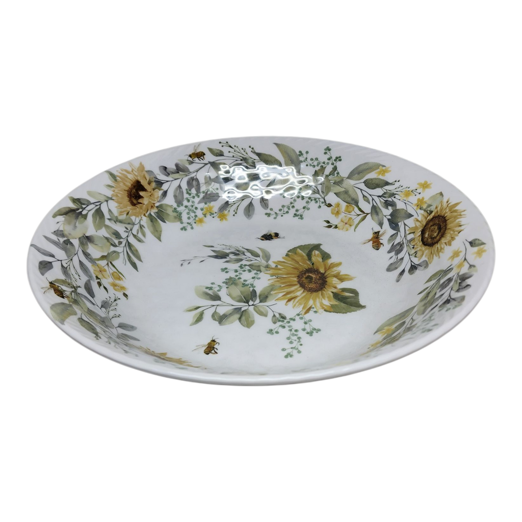Melamine Bee Design Salad Bowl - 13 Inch