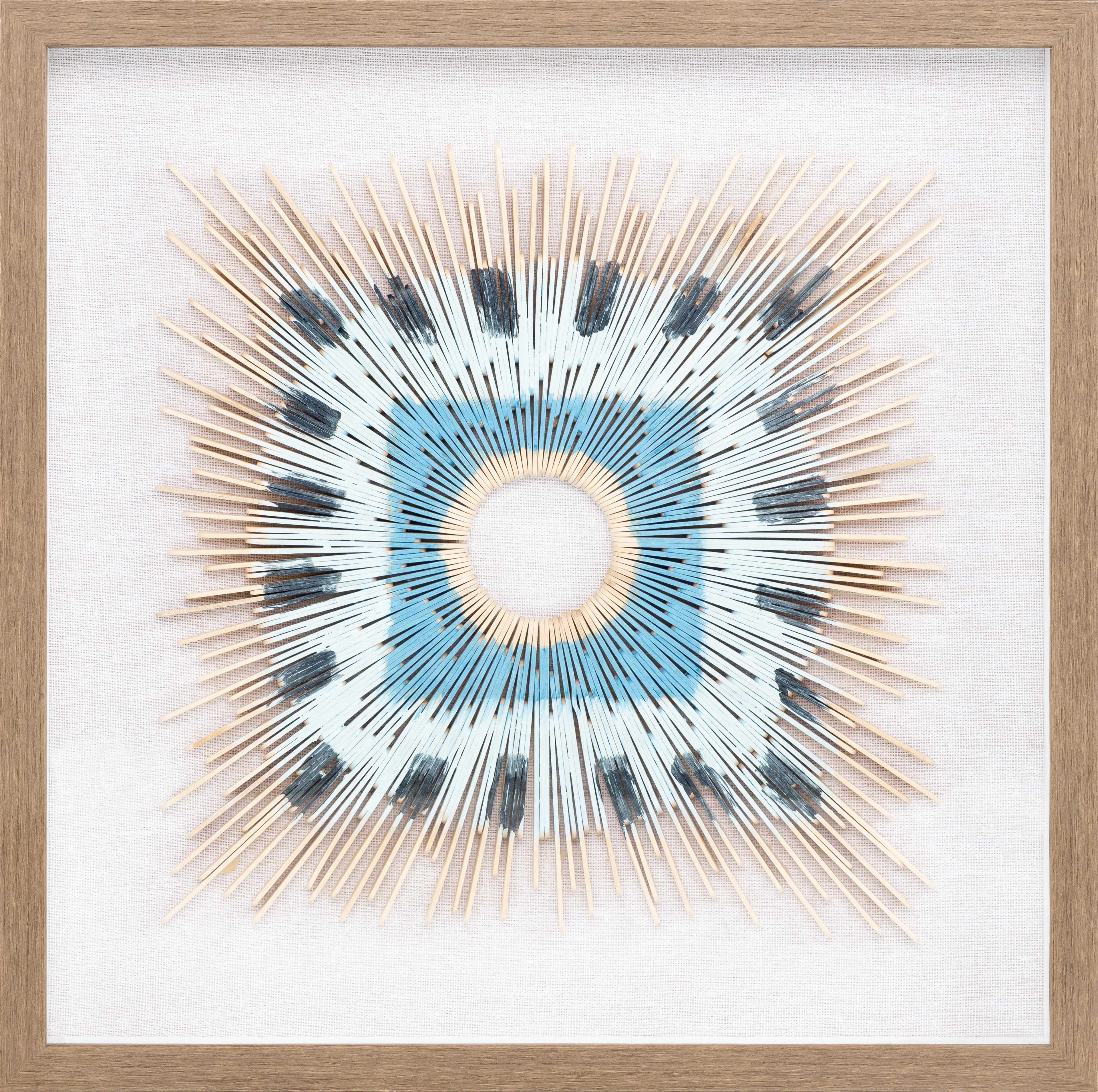 Yenice Natural Wood Geometric Wall Art Set Of Two - Clearance