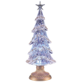 Lighted Swirl Tree with Gold Crystals & Base