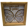 Your Soul Is Golden  - Butterfly Wall Plaque