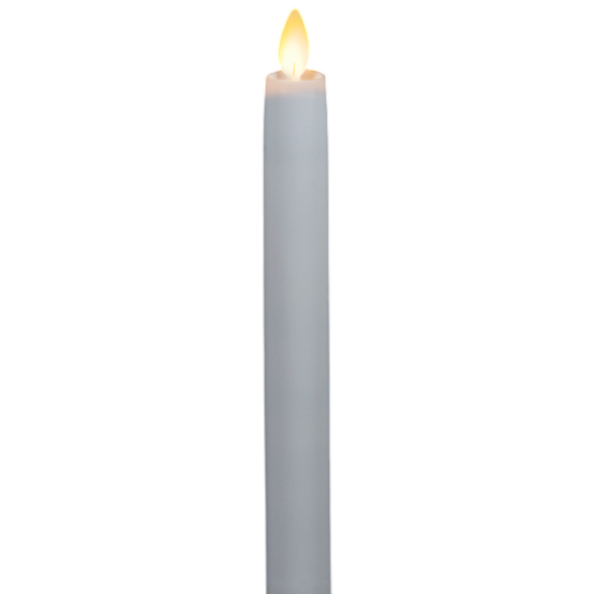 White LED Resin - 2 Piece Taper Candle Set