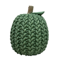 Cable Knit Look Harvest Pumpkins - Sage