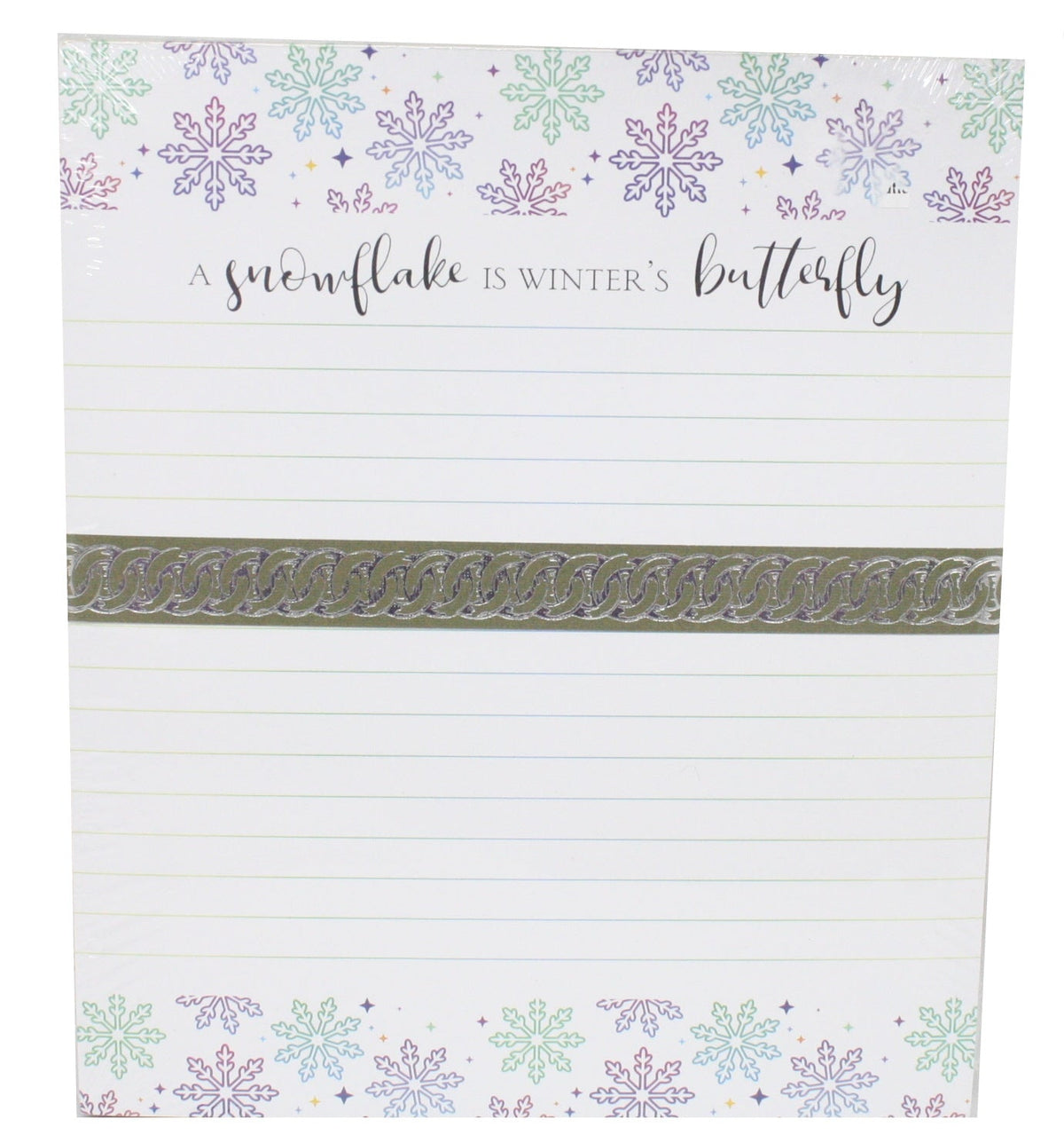 Holiday Reminder Notepad - Snowflake, Winters Butterfly
