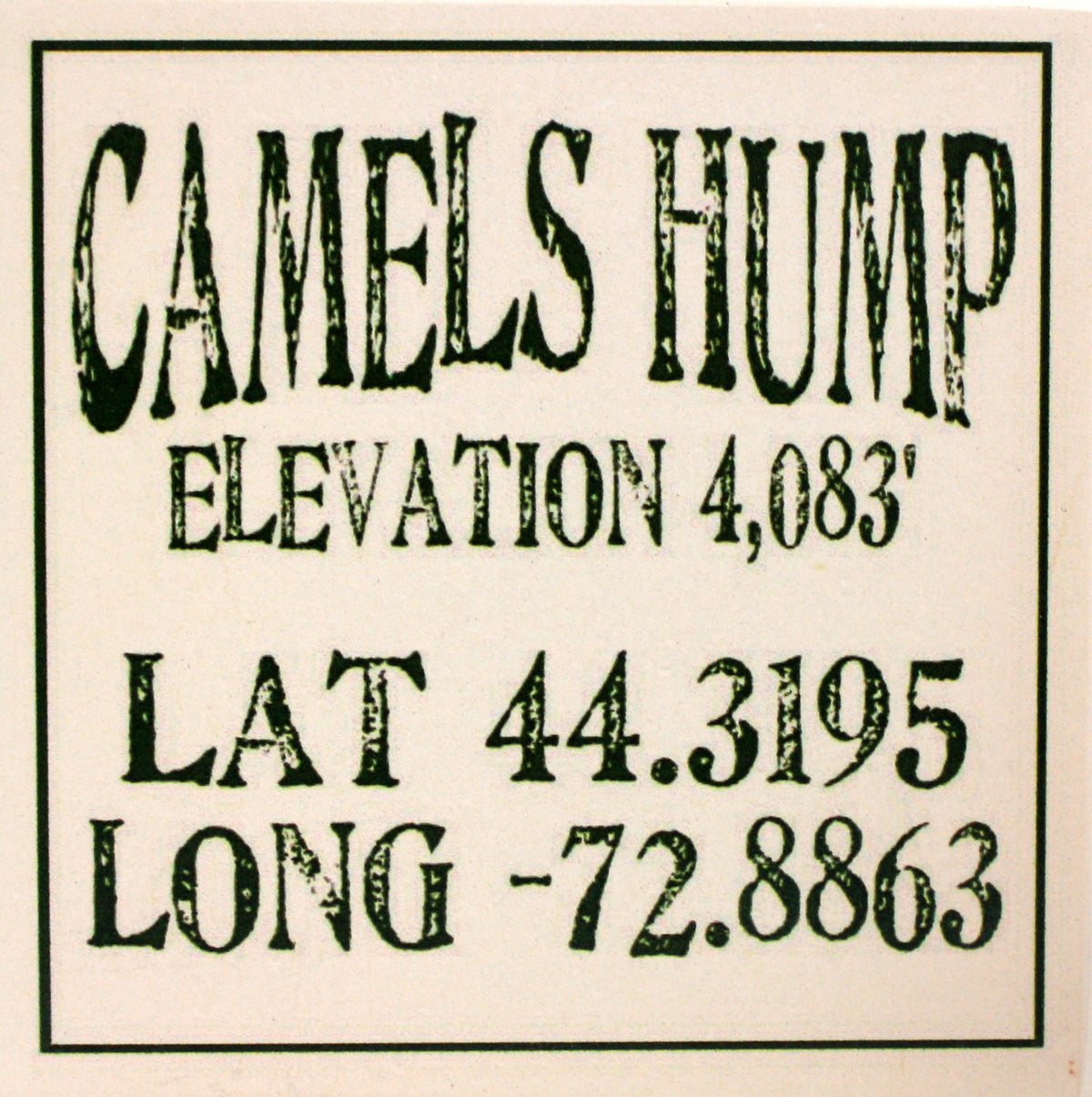 Local Towns Ceramic Coaster - Camels Hump