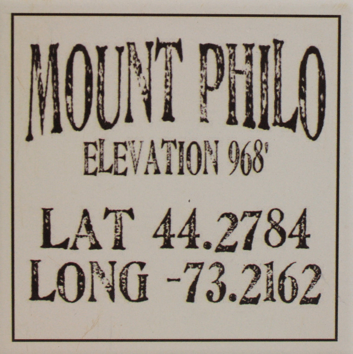Local Towns Ceramic Coaster - Mt Philo