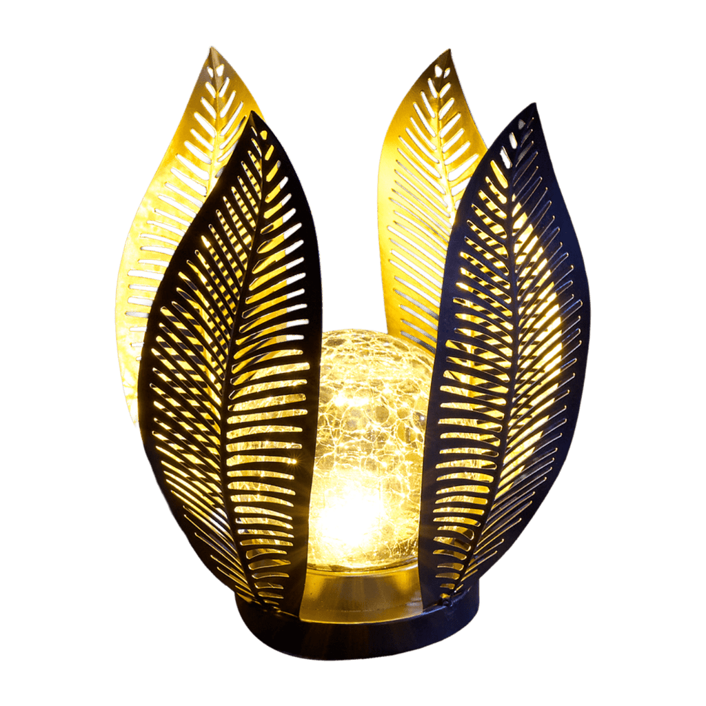 Solar Powered Copper Lily lights - set of 3