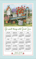 2027 Linen Calendar Towel - Blue Wagon
