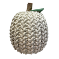 Cable Knit Look Harvest Pumpkins - Cream