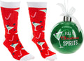 4" Ornament with Holiday Socks - Full of Christmas Spirits